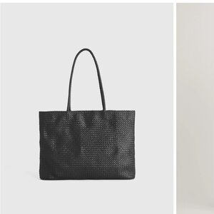 Quince Italian Leather Handwoven Tote